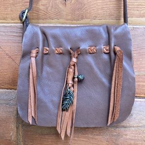 Lucky Brand Cross Body Leather Bag 8&1/2” x 7”